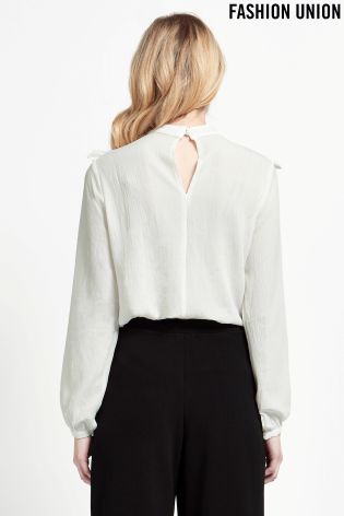 Fashion Union Petite Frill Blouse